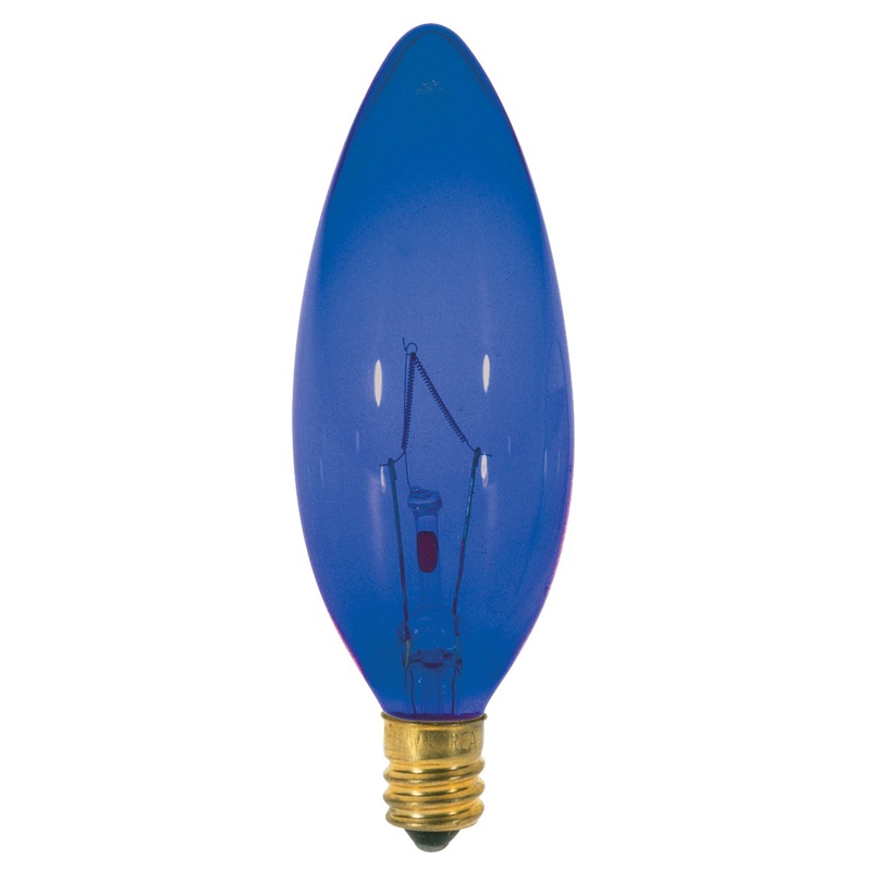 Light Bulb in Transparent Blue