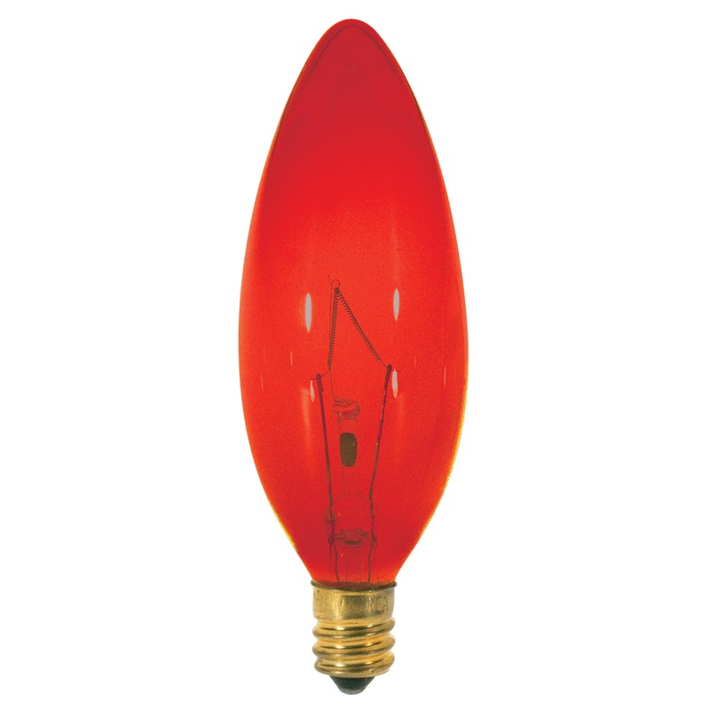 Light Bulb in Transparent Red