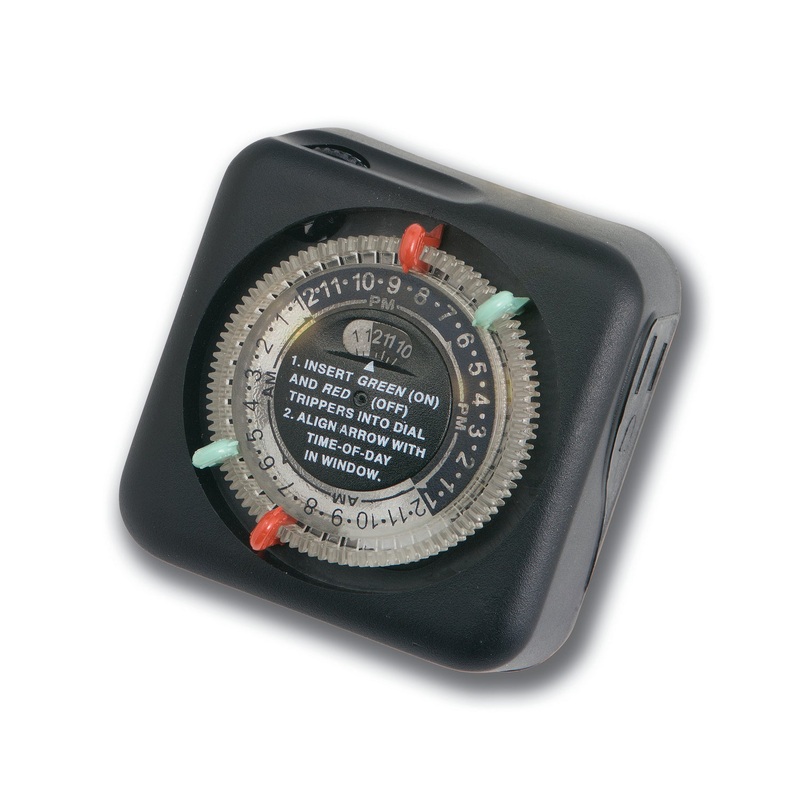Accessory Outdoor Enclosure Timer in Black Material