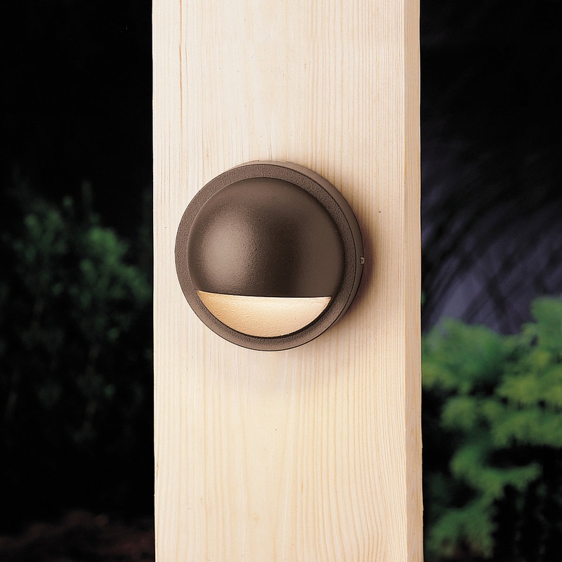 Six Groove One Light Landscape Deck in Textured Architectural Bronze
