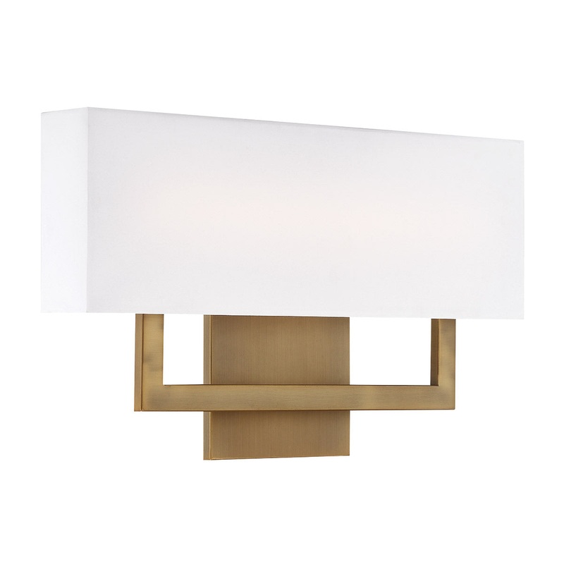 Manhattan LED Wall Sconce in Aged Brass