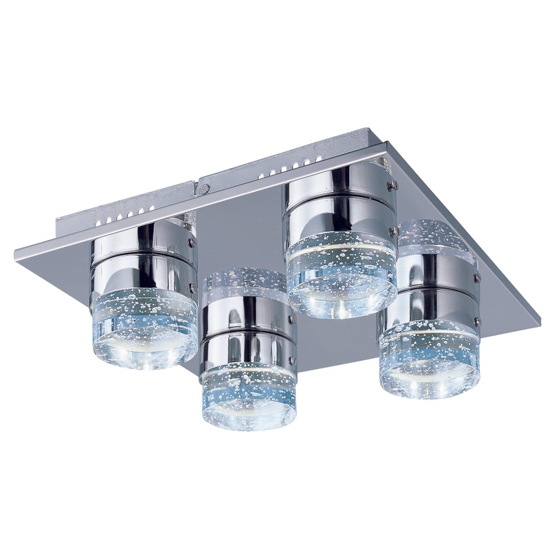 Fizz IV 4-Light LED Flush Mount in Polished Chrome