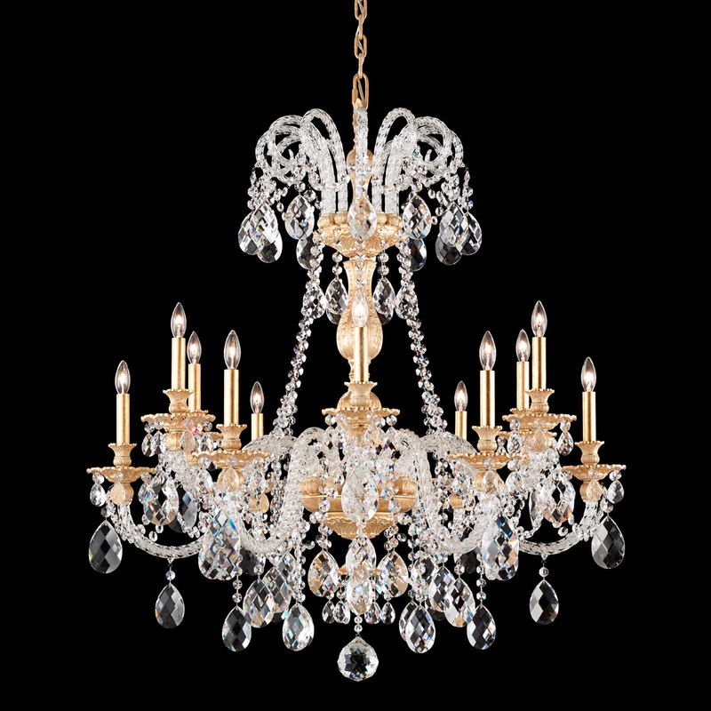Isabelle 12-Light Chandelier in Florentine Bronze