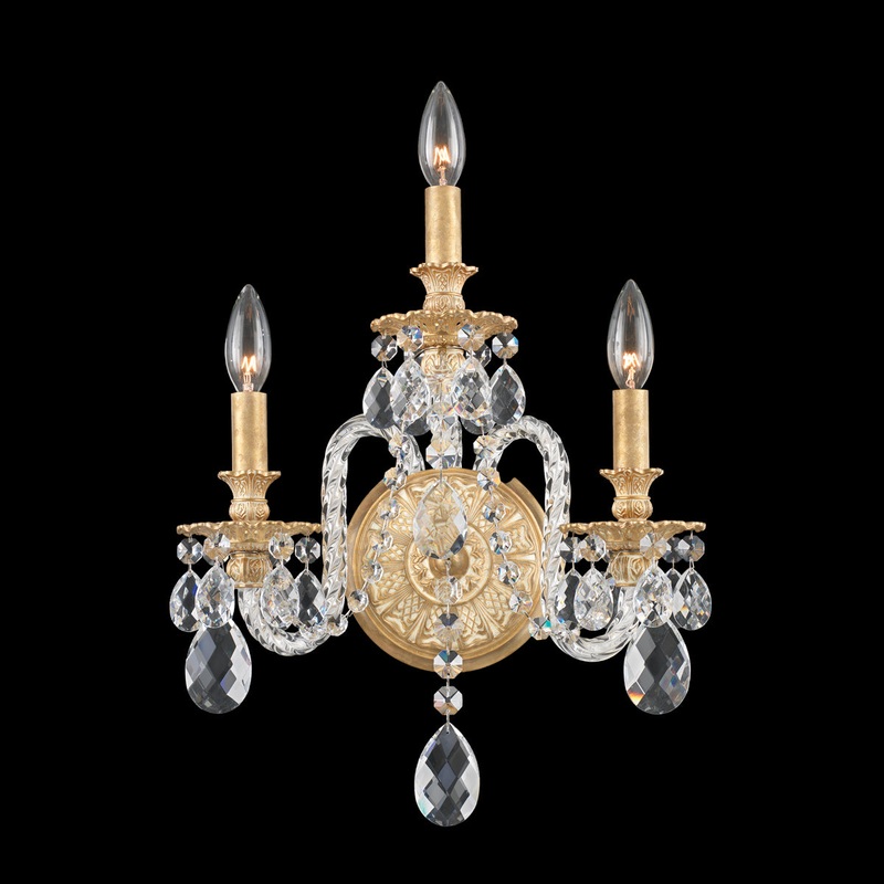 Isabelle 3-Light Wall Sconce in Parchment Gold