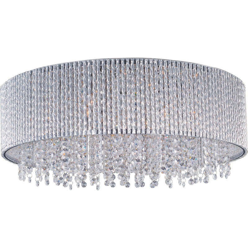 Spiral 10-Light Flush Mount in Polished Chrome