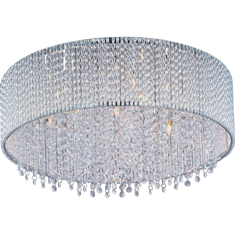 Spiral 7-Light Flush Mount in Polished Chrome