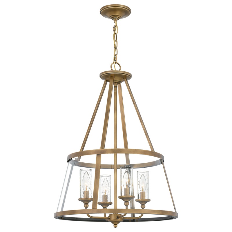 Barlow 4-Light Pendant in Weathered Brass