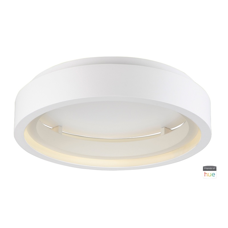 iCorona Friends of Hue LED Flush Mount in Matte White