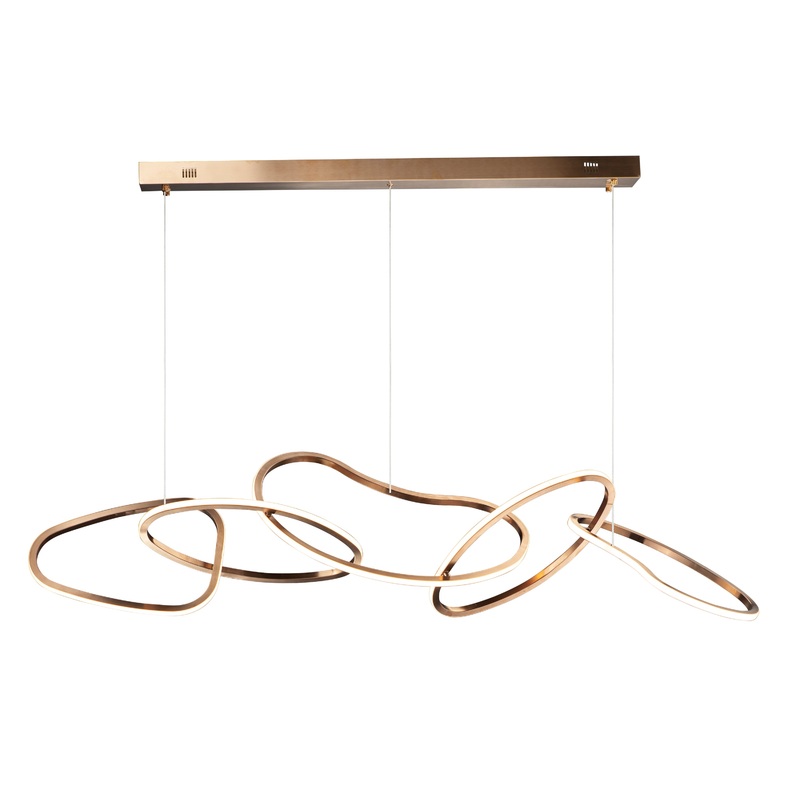 Unity 5-Light LED Pendant in Brushed Champagne