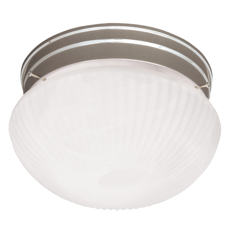 1-Light Flush Mount in Satin Nickel
