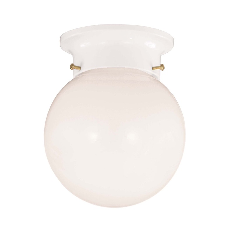 1-Light Flush Mount in White