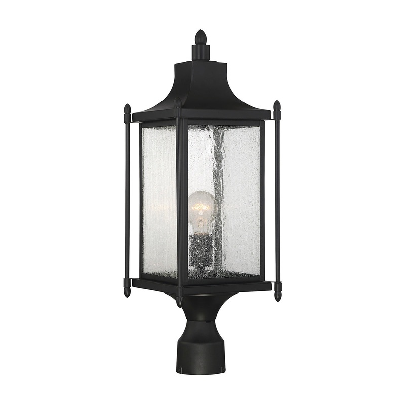 Dunnmore 1-Light Outdoor Post Lantern in Black