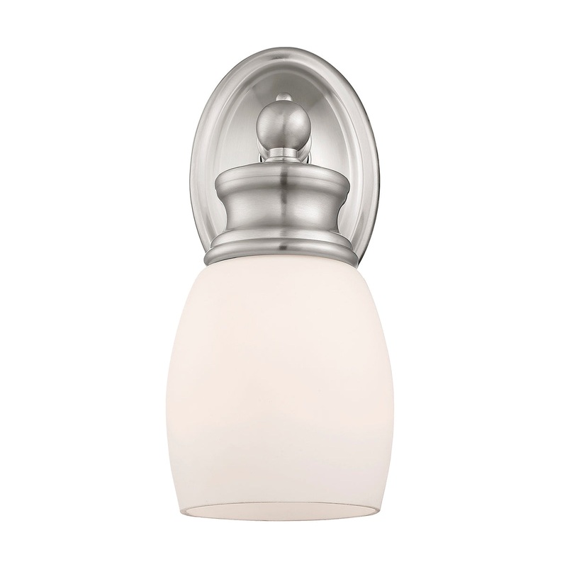 Elise 1-Light Bath Vanity in Satin Nickel