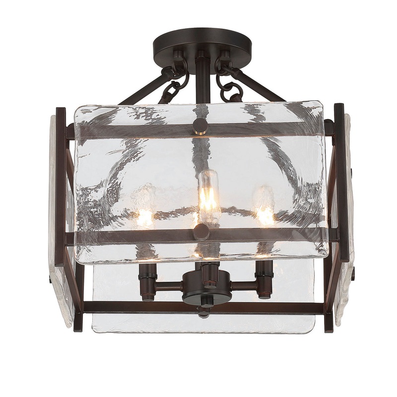Glenwood 4-Light Semi-Flush in English Bronze