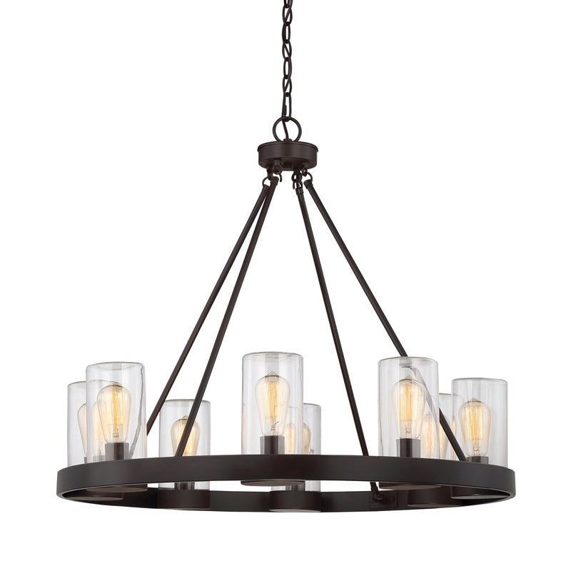 Inman 8-Light Outdoor Garden Chandelier in English Bronze