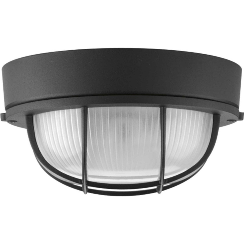 1-Light Bulkhead 70.875" Flush Mount in Black