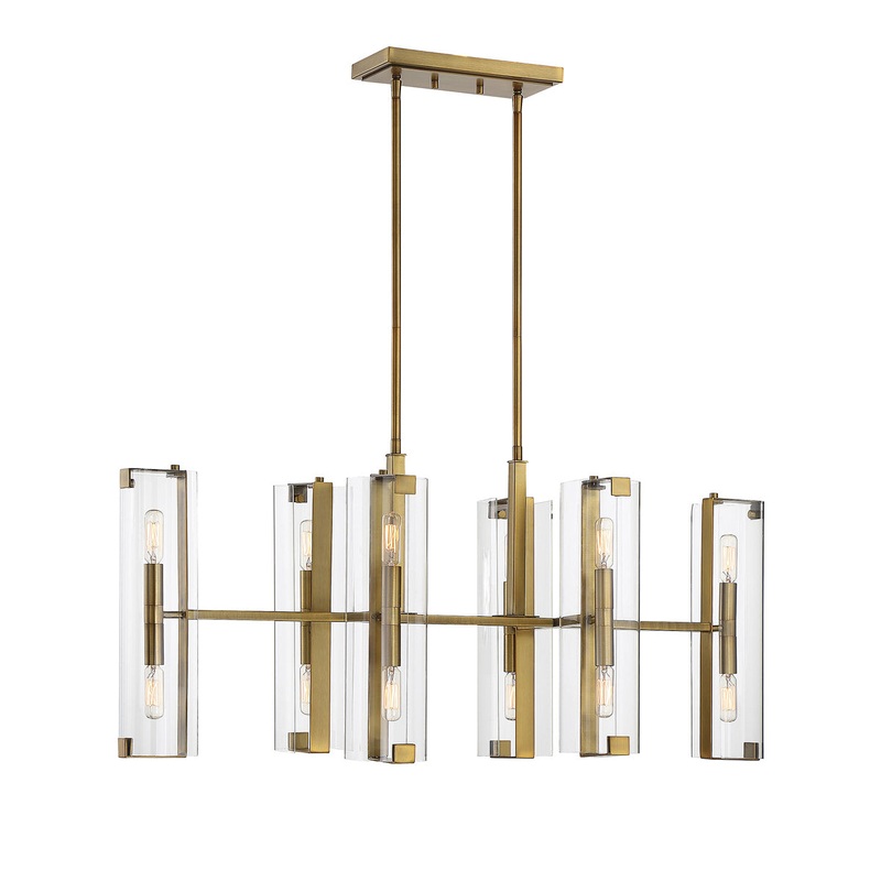 Winfield 12-Light Chandelier in Warm Brass