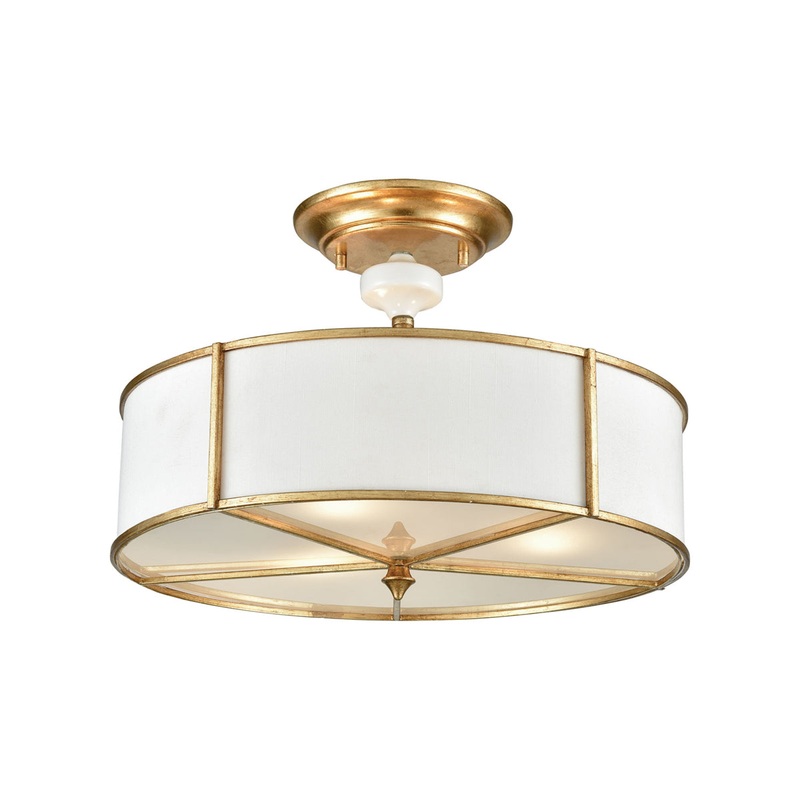 Ceramique 3-Light Semi-Flush Mount