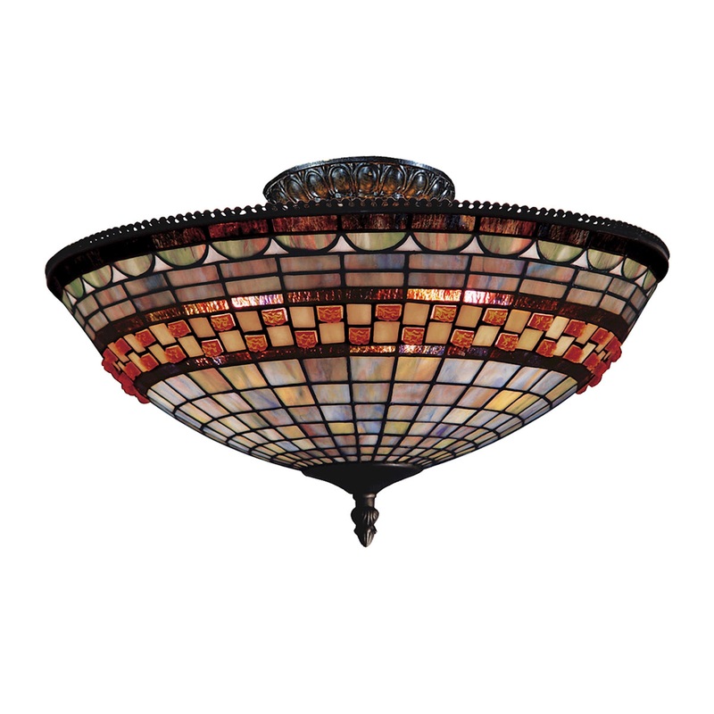 Jewelstone 3-Light Semi-Flush Mount