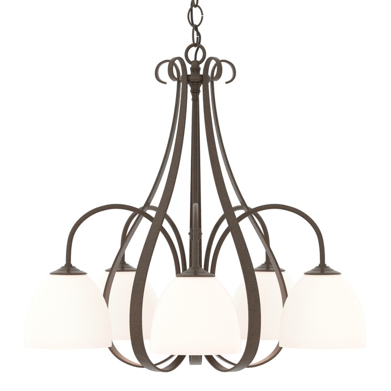 Sweeping Taper 5 Arm Chandelier